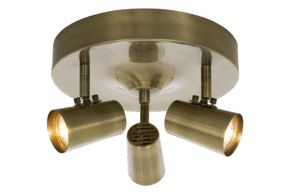 PILOT ceiling spotlight 3-light plate
