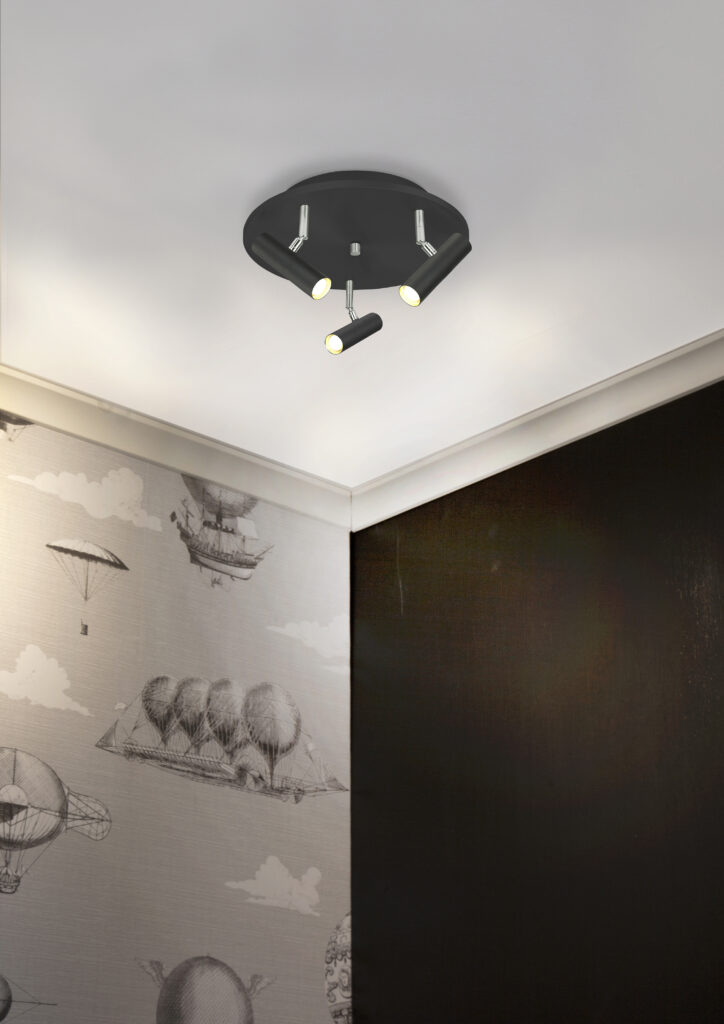 ARTIC ceiling spotlight 3-light plate