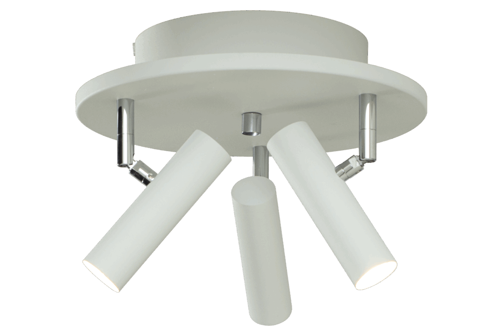 ARTIC ceiling spotlight 3-light plate