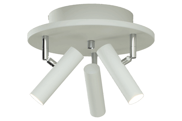 ARTIC ceiling spotlight 3-light plate