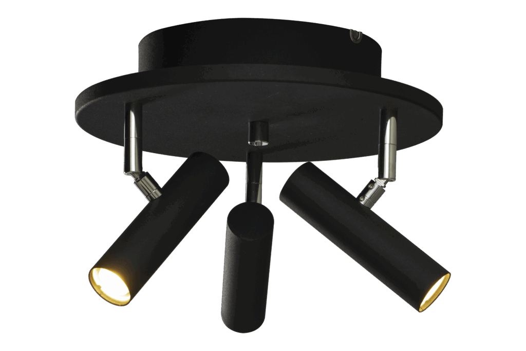 ARTIC ceiling spotlight 3-light plate