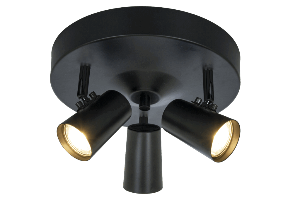 PILOT ceiling spotlight 3-light plate
