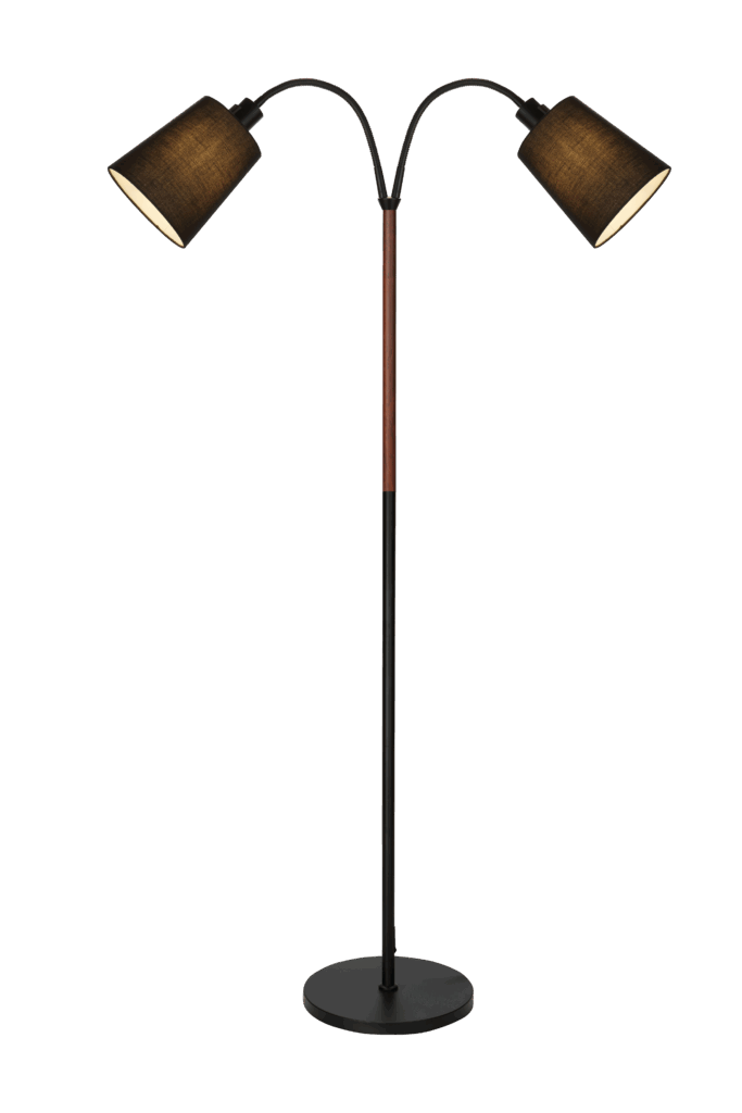 LJUSDAL floor lamp 2-arm incl. shade