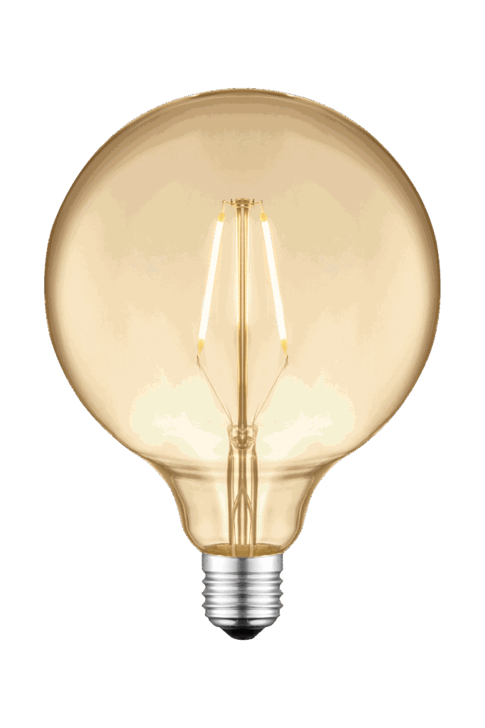 Globe G125 E27 2W lED filament 2700K, amber