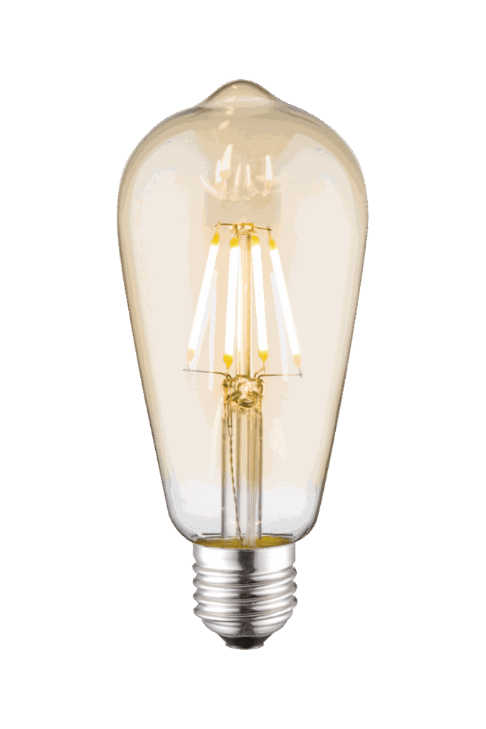 Edison E27 4W LED filament dimmable, amber