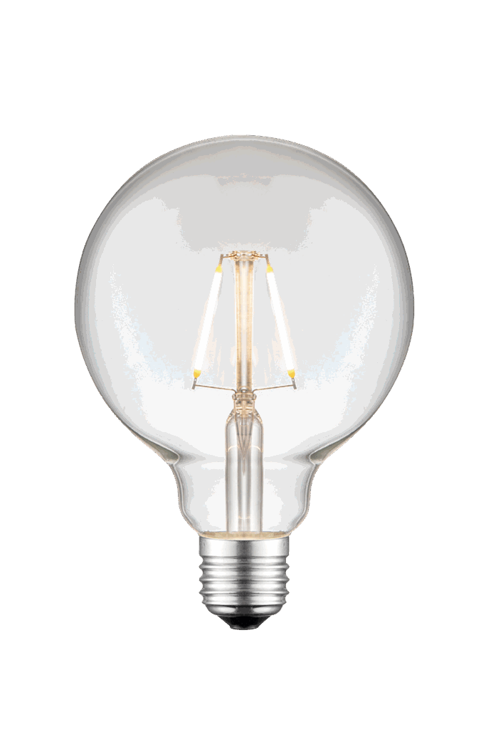 Globe G95 E27 2W LED filament E27 2700K, clear