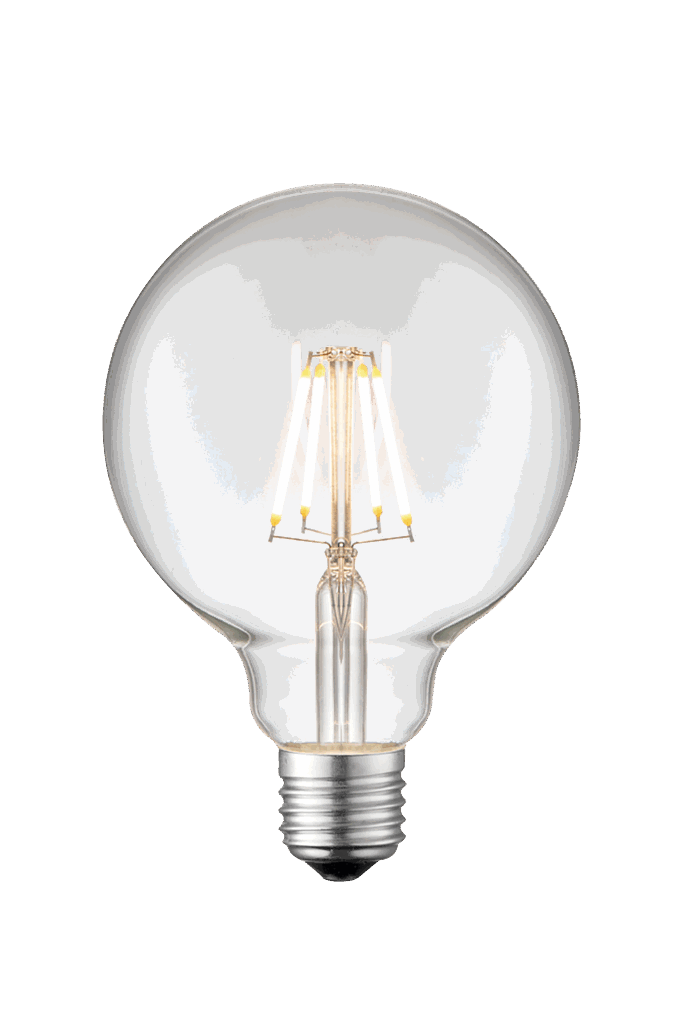 Globe G95 E27 4W filament dimmable 2700k clear
