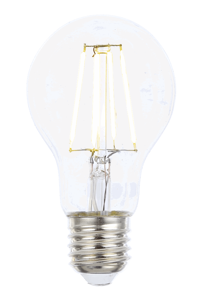 Normal E27 6W LED filament 2700K, clear