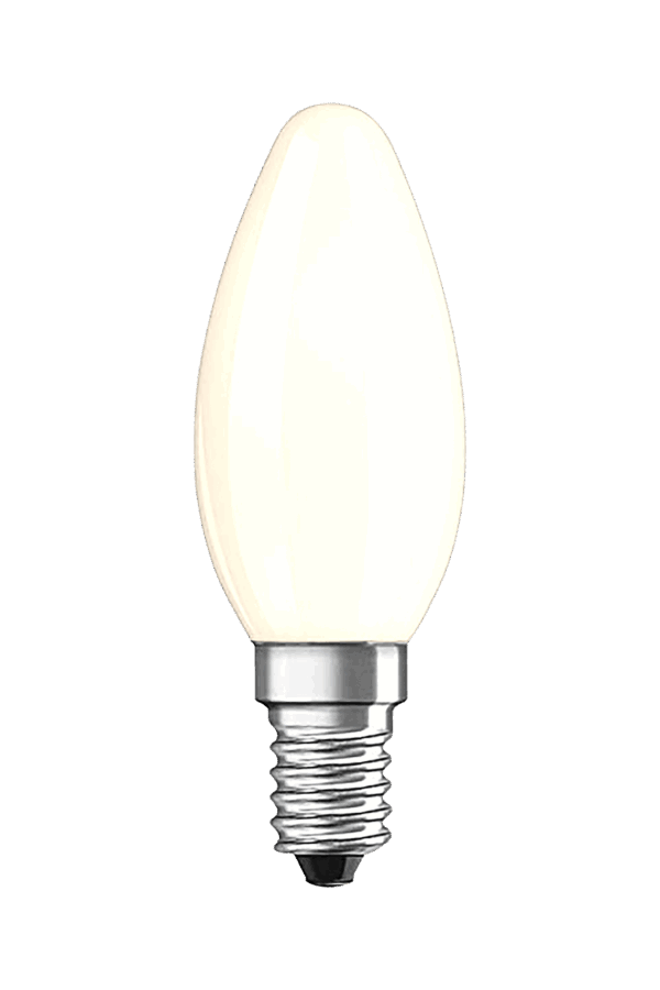 Candle E14 4W LED filament dimmable 2700K, white