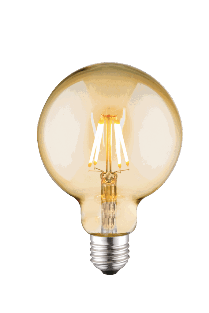 Globe G95 E27 4W LED filament dimmable 2700, amber