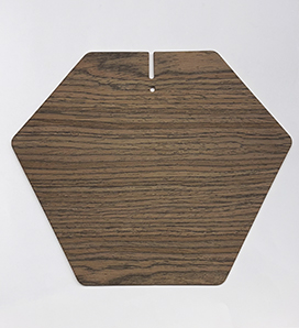 Carpatica (Ø60) wooden plate F, brown veneer