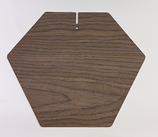 Carpatica (Ø60) wooden plate G, brown veneer