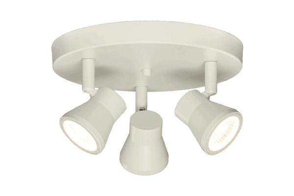 PLUTO ceiling spotlight 3-light plate