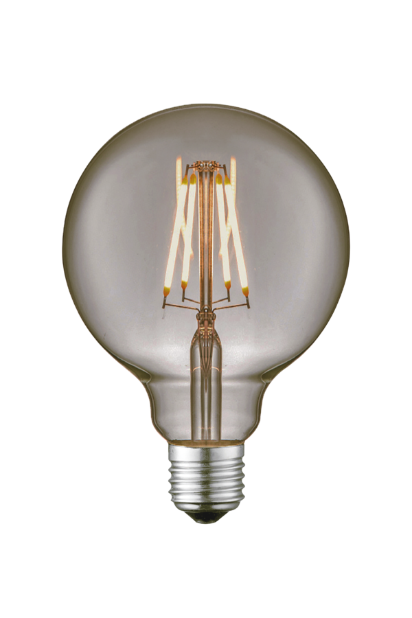 Globe G95 E27 8W LED filament 2000K dimmabl, smoke