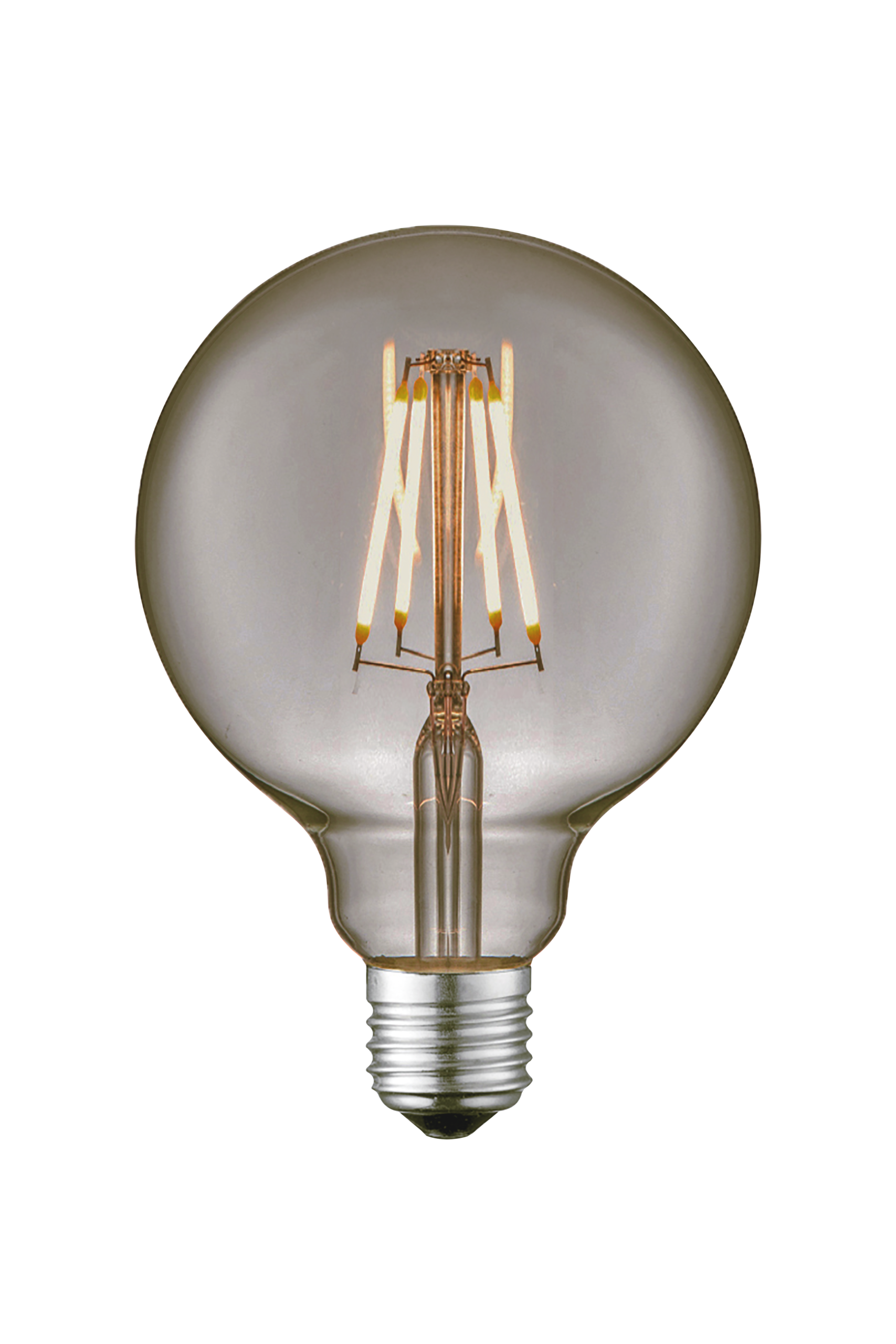 Globe G95 E27 8W LED filament 2000K dimmabl, smoke - Image 1