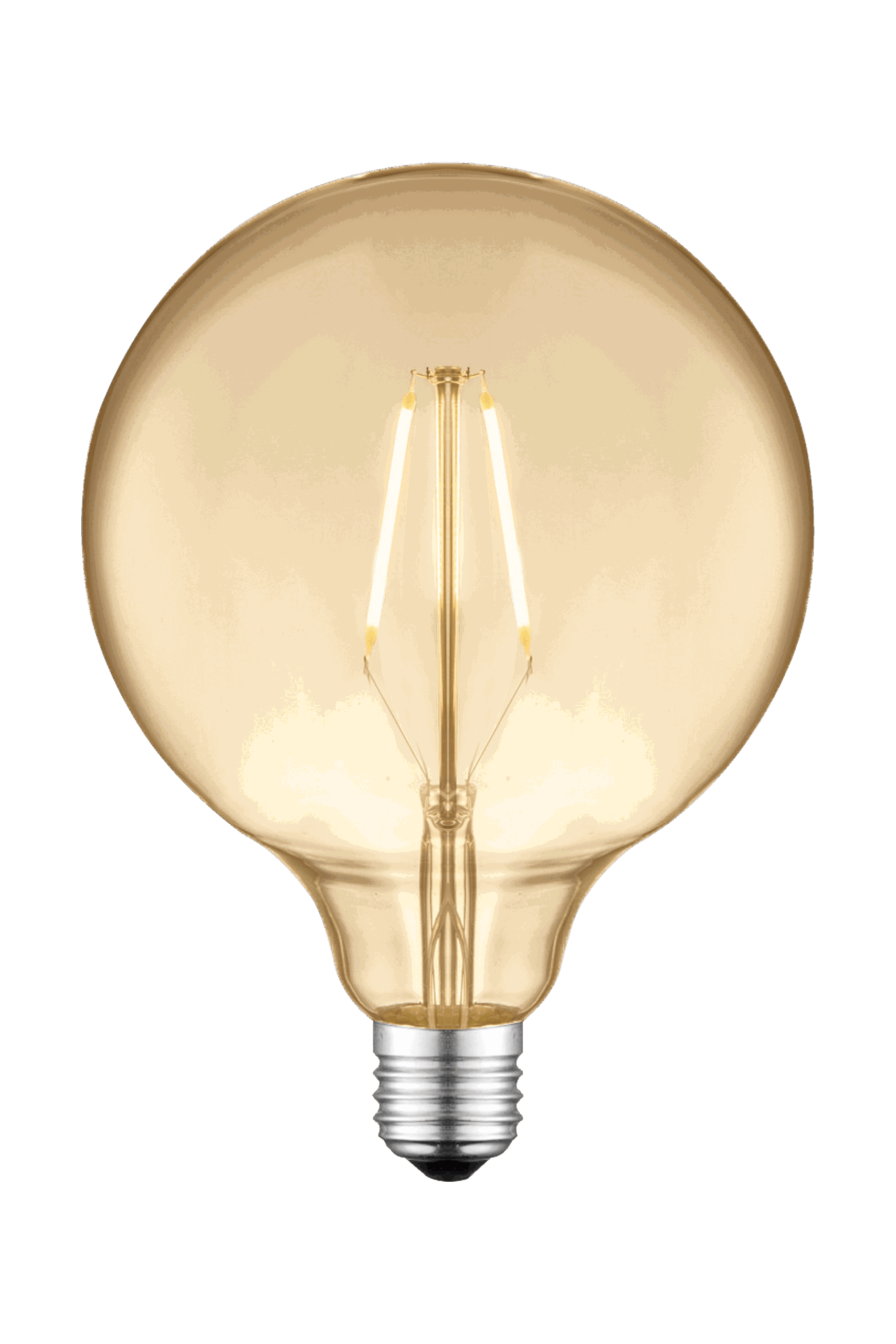 Glob G125 E27 2W LED filament 2700K, amber - Bild 1