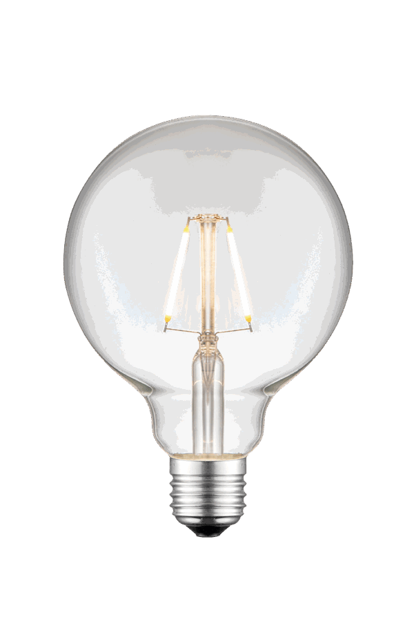 Glob G95 E27 2W LED filament 2700K, klar