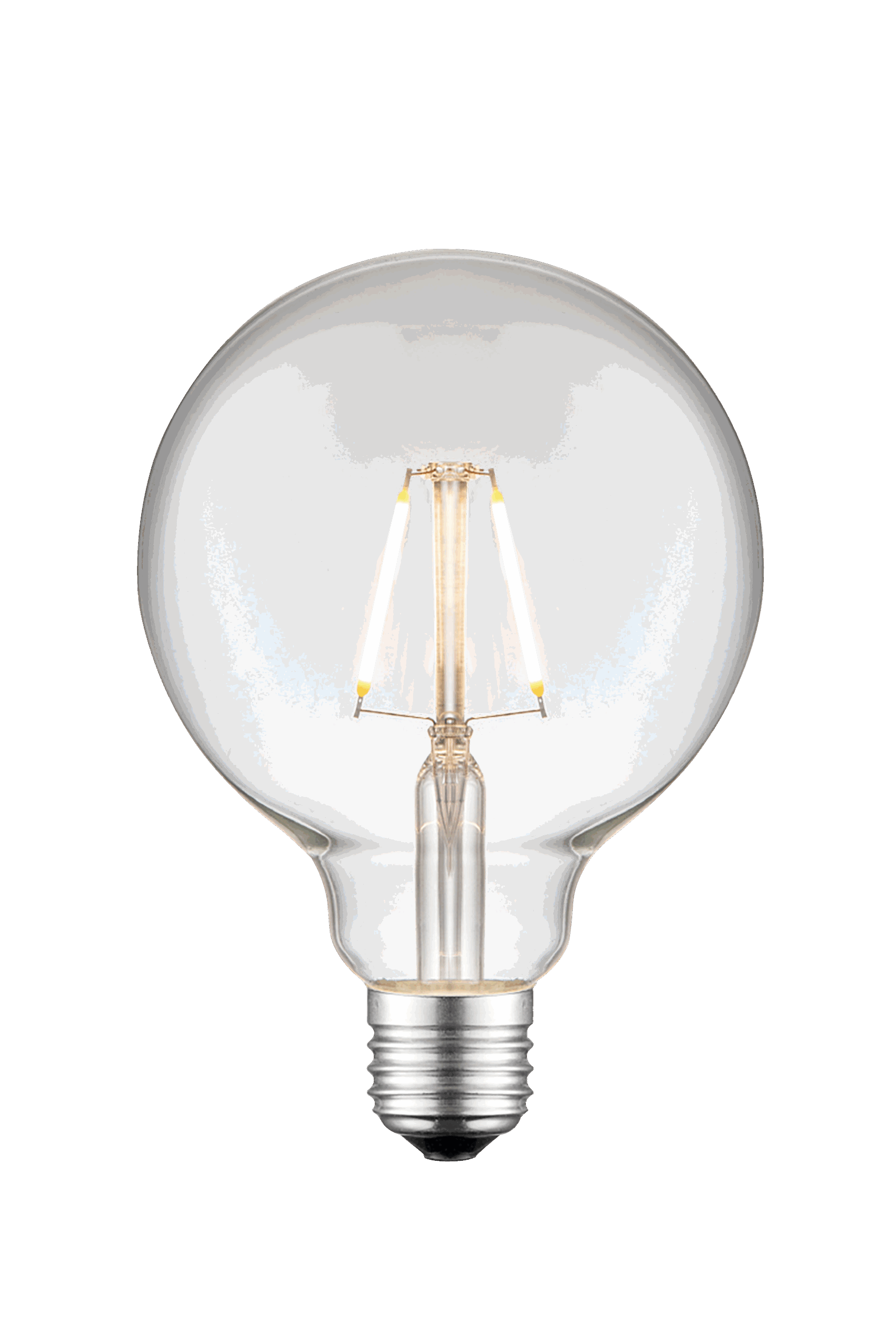 Glob G95 E27 2W LED filament 2700K, klar - Bild 1