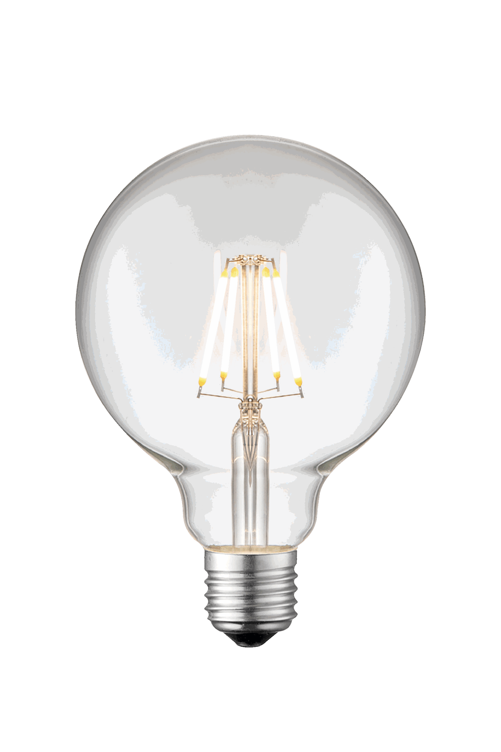 Glob G95 E27 4W LED filament dimbar 2700K, klar - Bild 1
