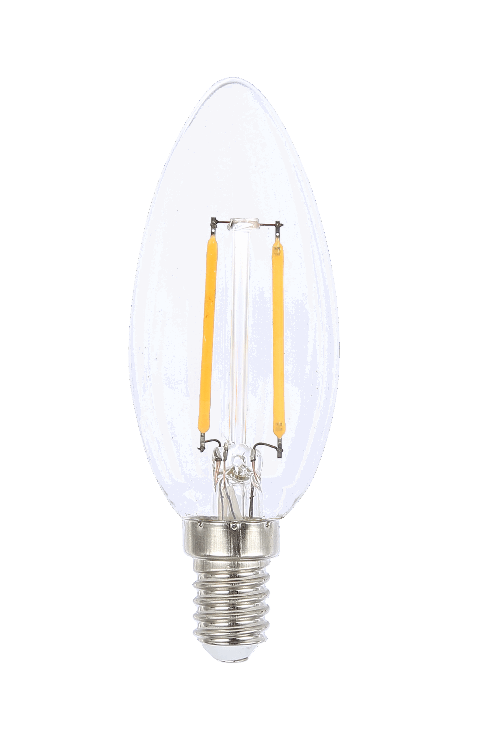 Kronljus E14 2W LED filament 2700K, klar - Bild 1