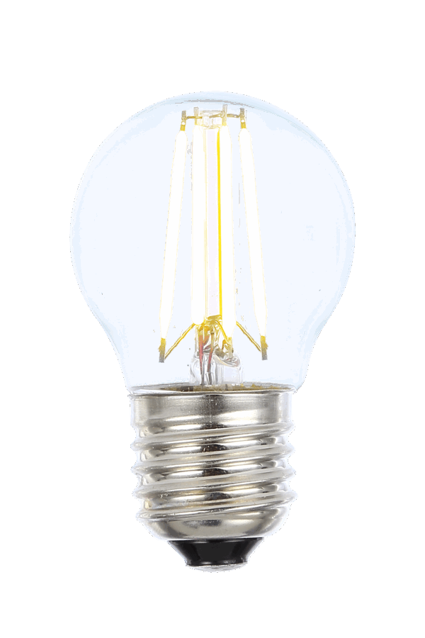 Klotlampa E27 4W LED filament dimbar 2700K, klar