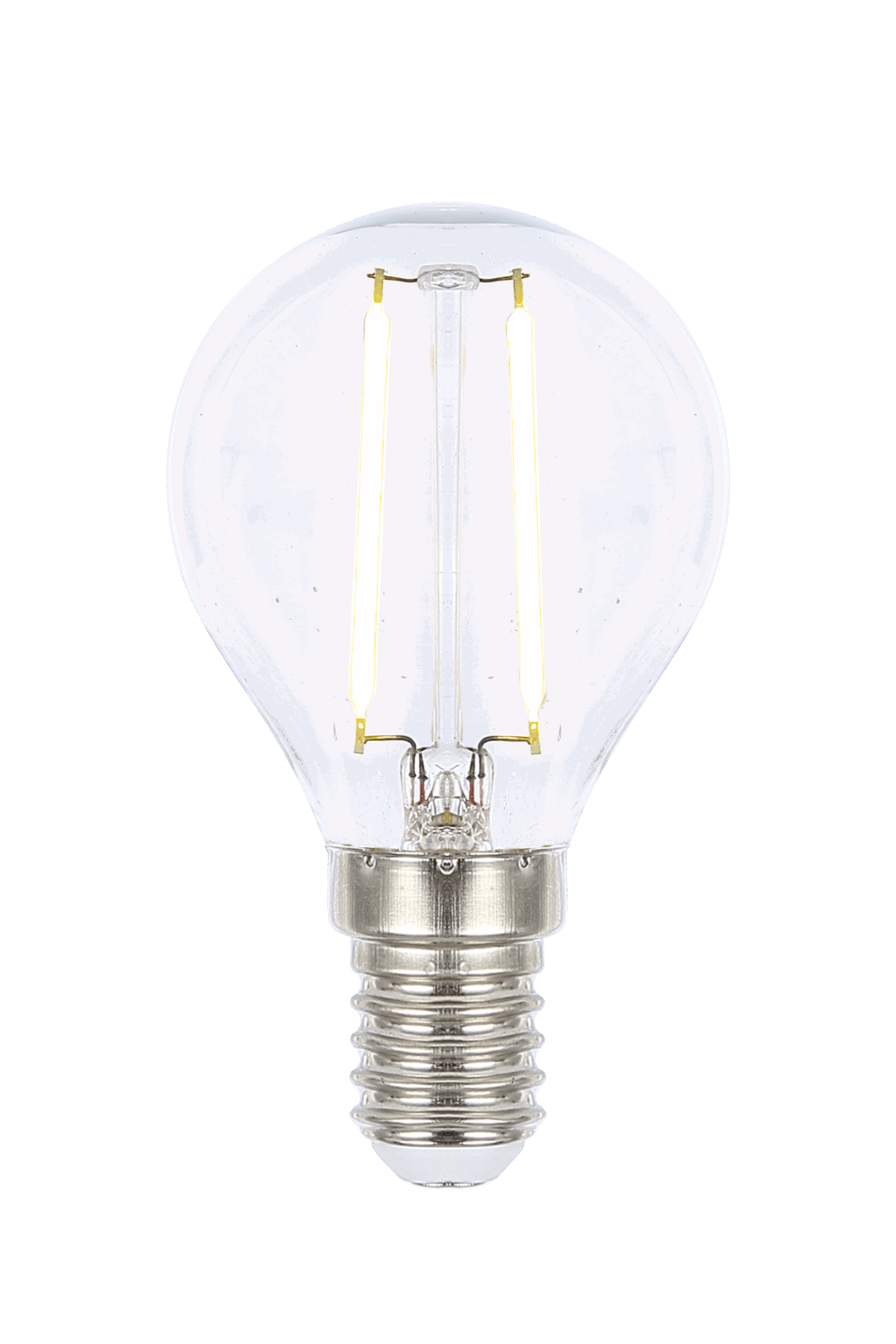Klotlampa E14 2W LED filament 2700K, klar - Bild 1