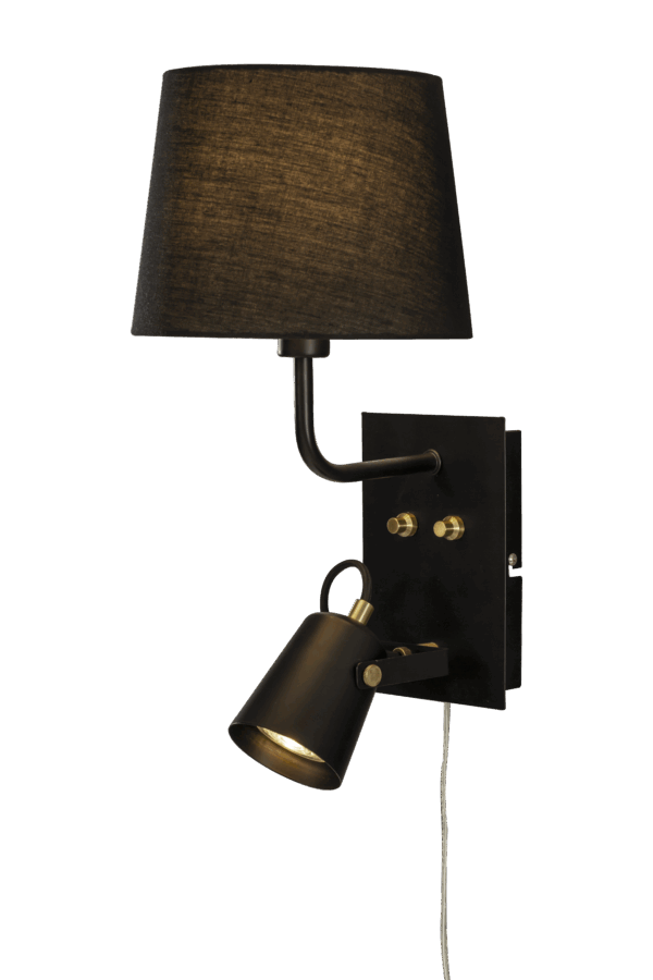 Metz vägglampa med textilskärm