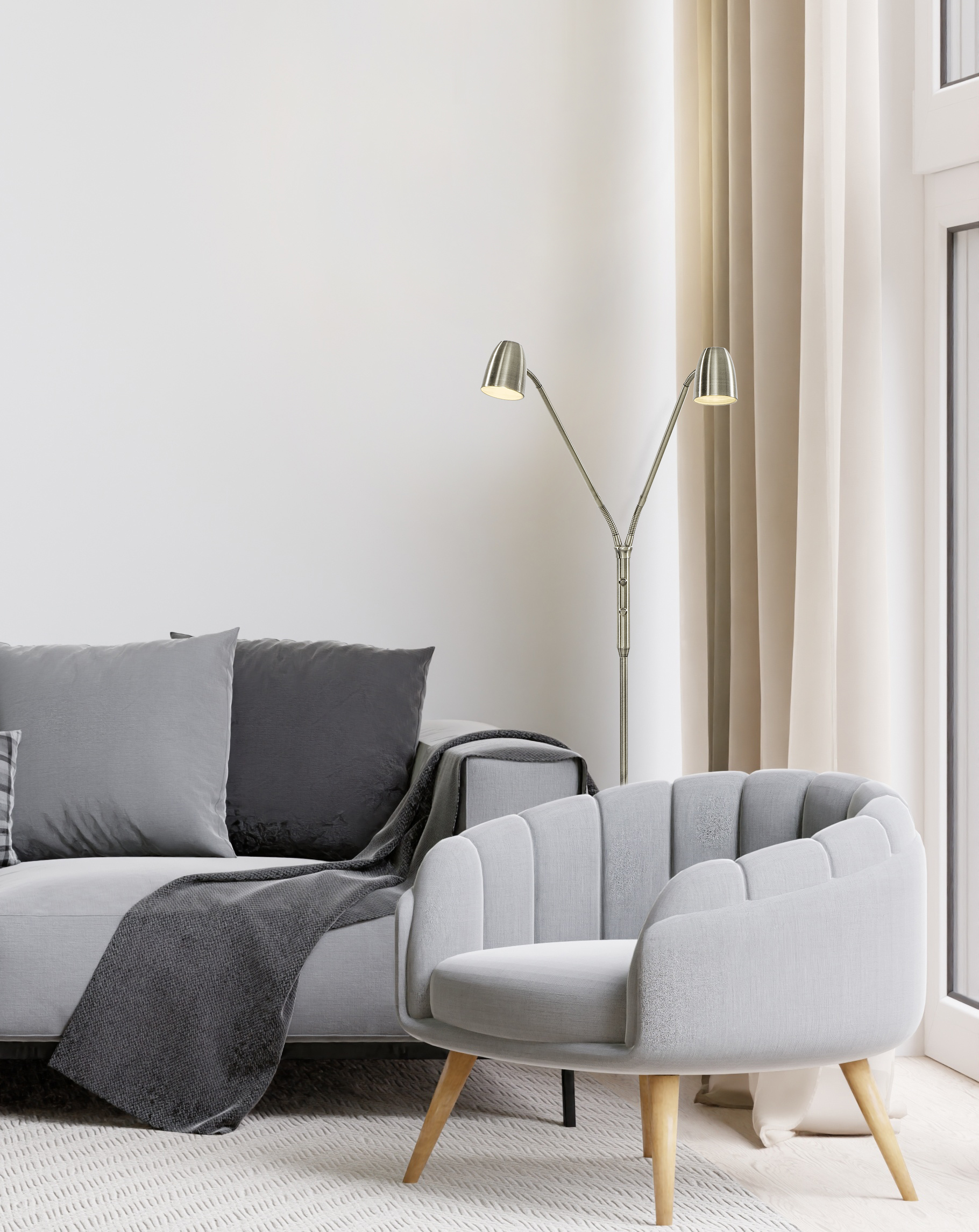 SANDNES golvlampa dubbel - Bild 6