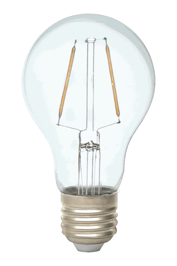 Normal 2W LED filament E27, klar