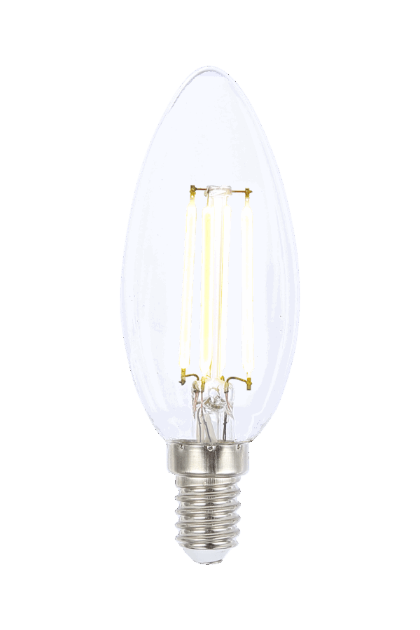 Mignon 4W LED filament E14 dimbar, klar