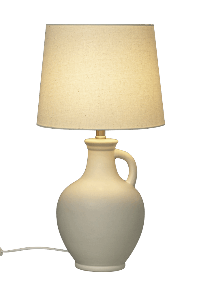 ATHENA bordlampe, naturhvit
